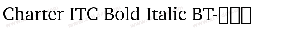 Charter ITC Bold Italic BT字体转换